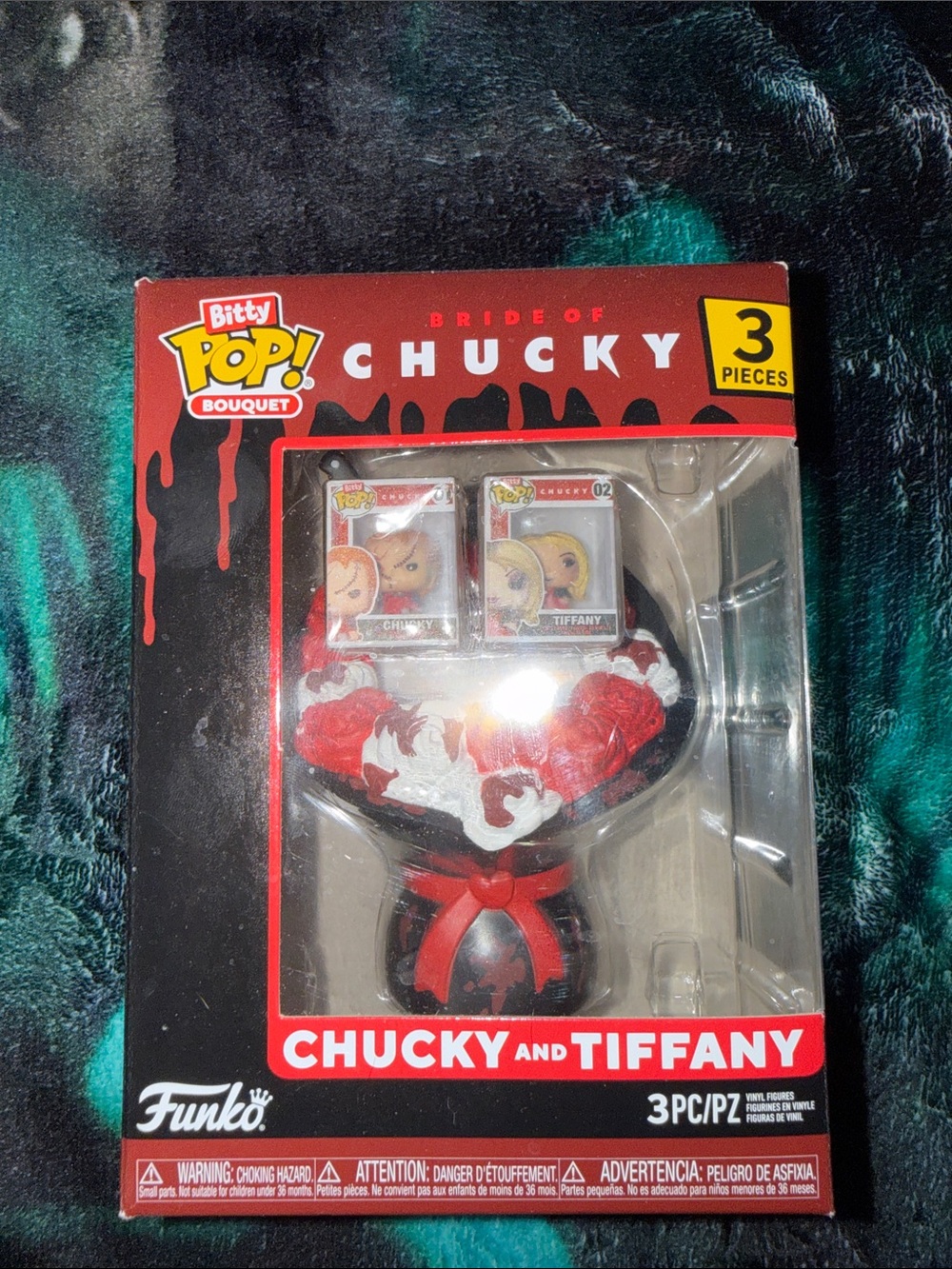 Funko Bitty Pop! Bride of Chucky Red Black White Bouquet - 3 Piece Set